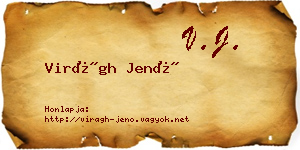 Virágh Jenő névjegykártya